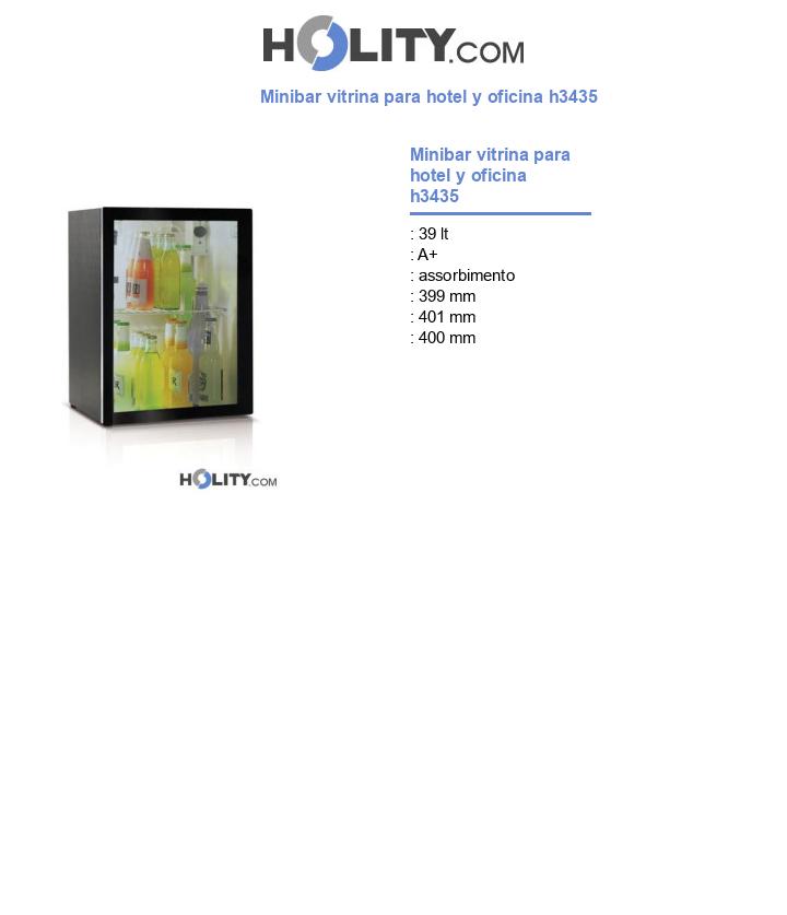 Minibar vitrina para hotel y oficina h3435