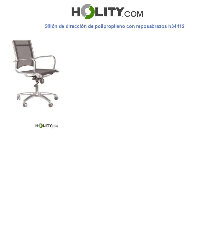 Sillón de dirección de polipropileno con reposabrazos h34412