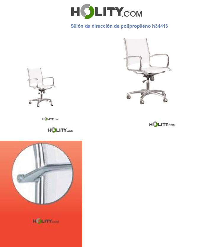 Sillón de dirección de polipropileno h34413