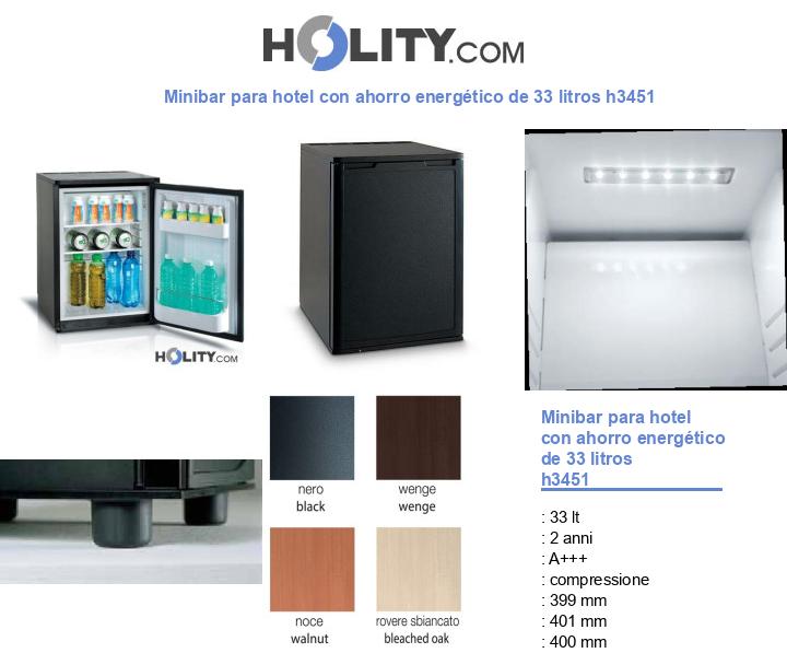 Minibar para hotel con ahorro energético de 33 litros h3451