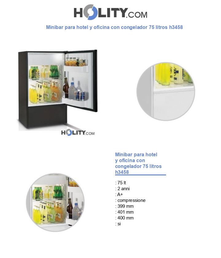 Minibar para hotel y oficina con congelador 75 litros h3458
