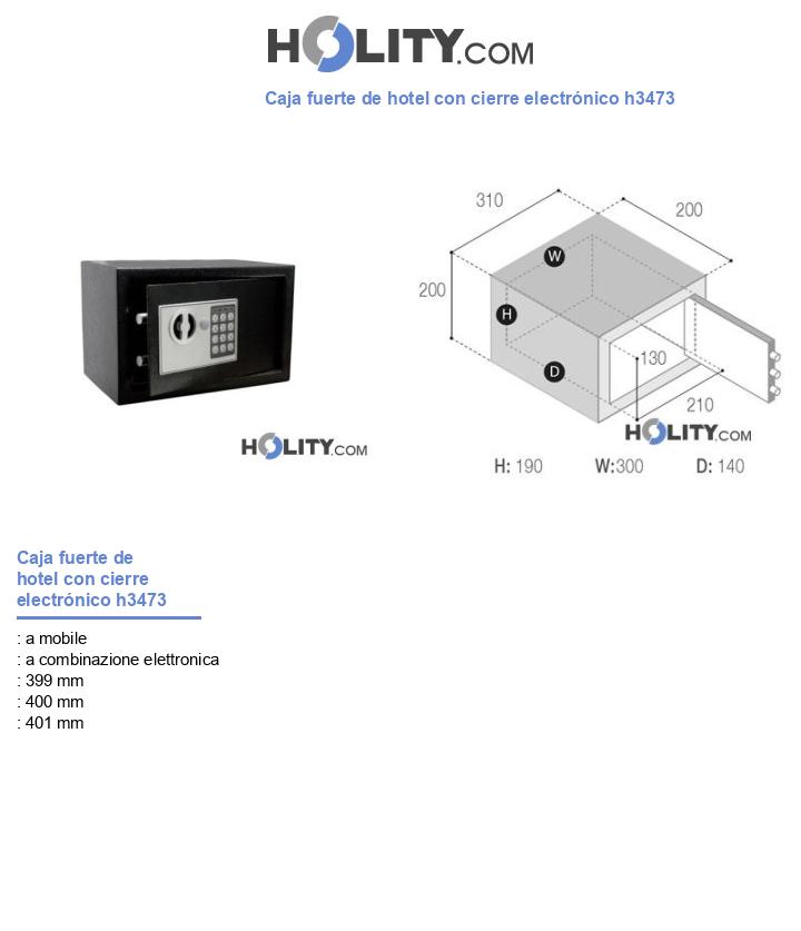 Caja fuerte de hotel con cierre electrónico h3473