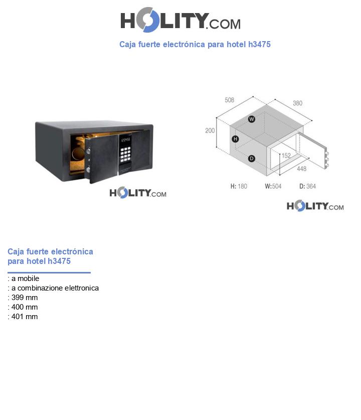 Caja fuerte electrónica para hotel h3475