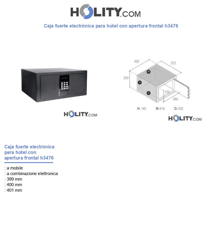Caja fuerte electrónica para hotel con apertura frontal h3476