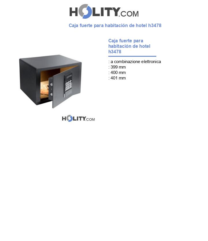 Caja fuerte para habitación de hotel h3478
