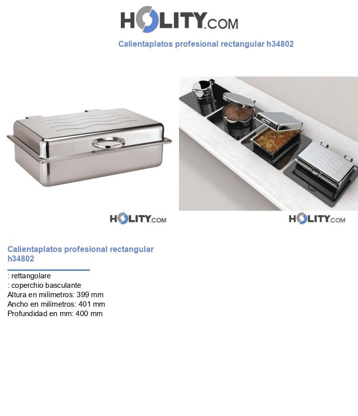 Calientaplatos profesional rectangular h34802