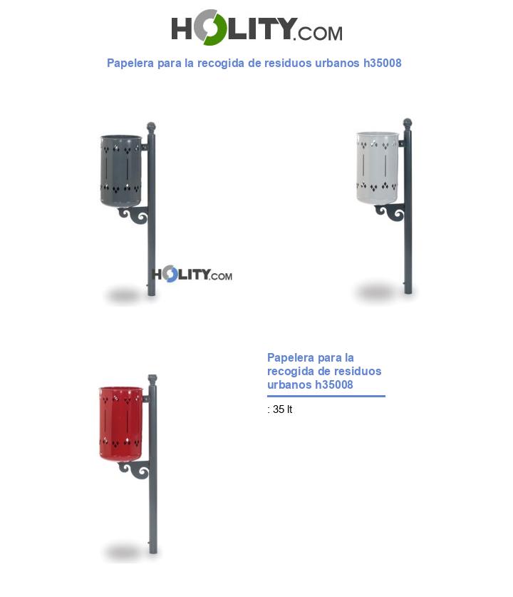 Papelera para la recogida de residuos urbanos h35008