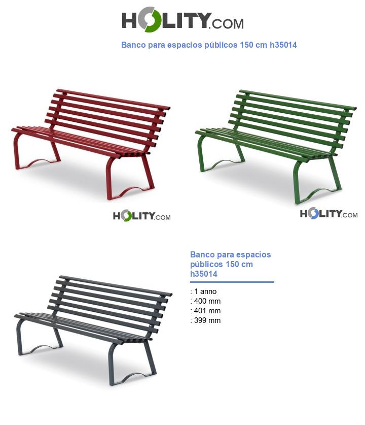 Banco para espacios públicos 150 cm h35014