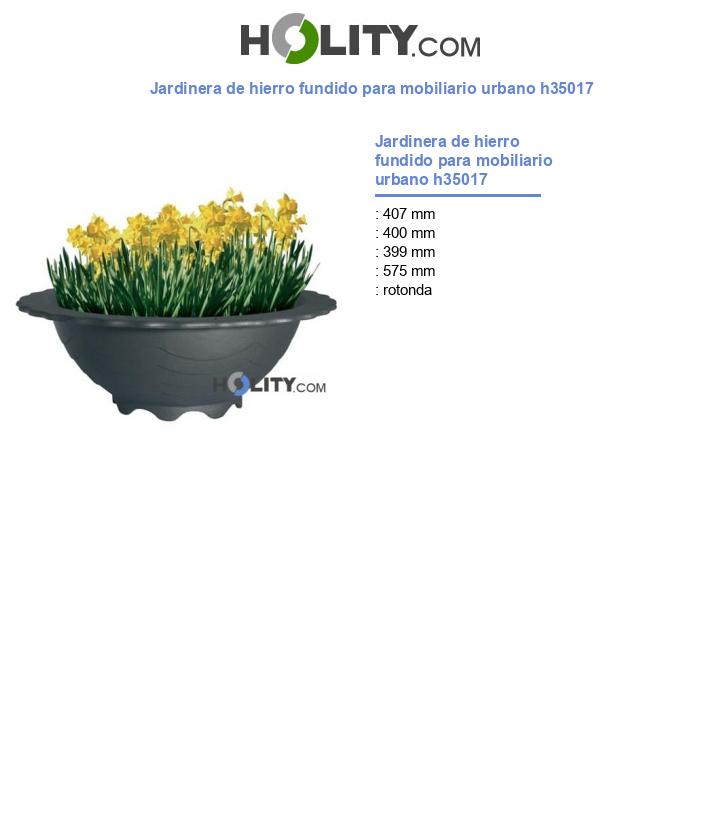 Jardinera de hierro fundido para mobiliario urbano h35017