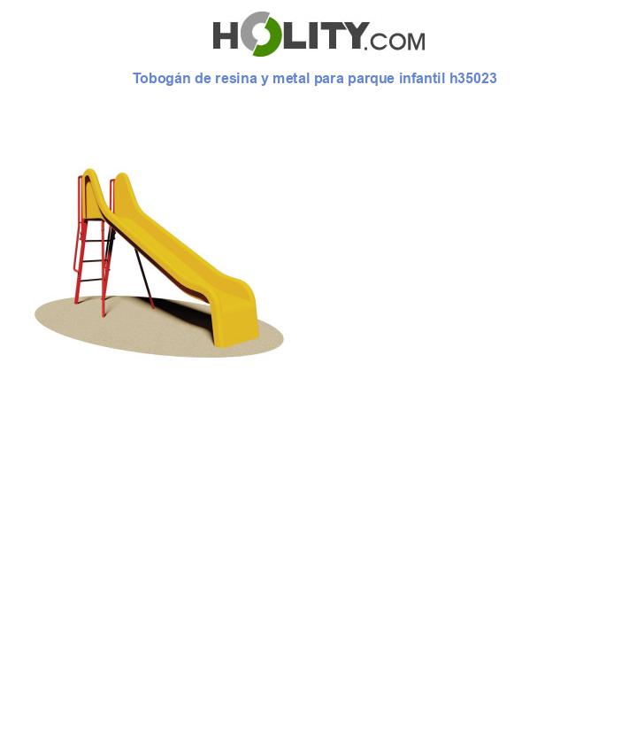 Tobogán de resina y metal para parque infantil h35023