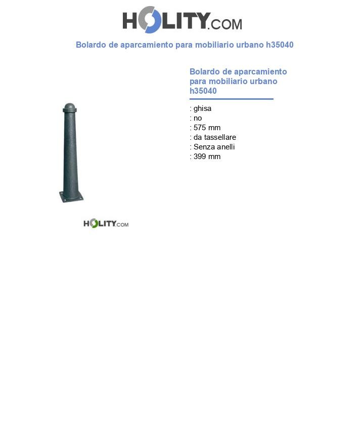 Bolardo de aparcamiento para mobiliario urbano h35040