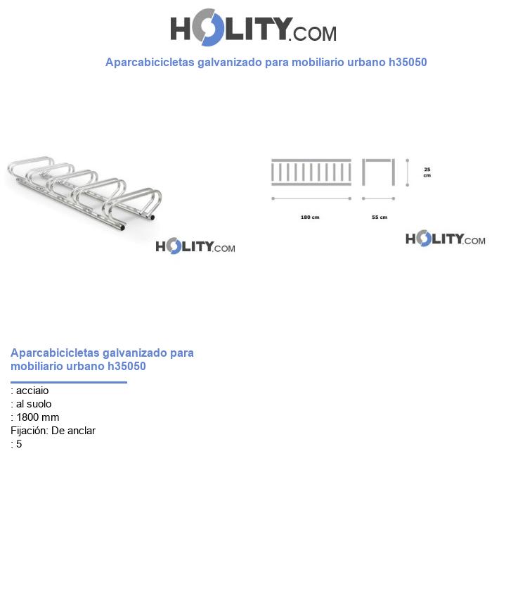 Aparcabicicletas galvanizado para mobiliario urbano h35050