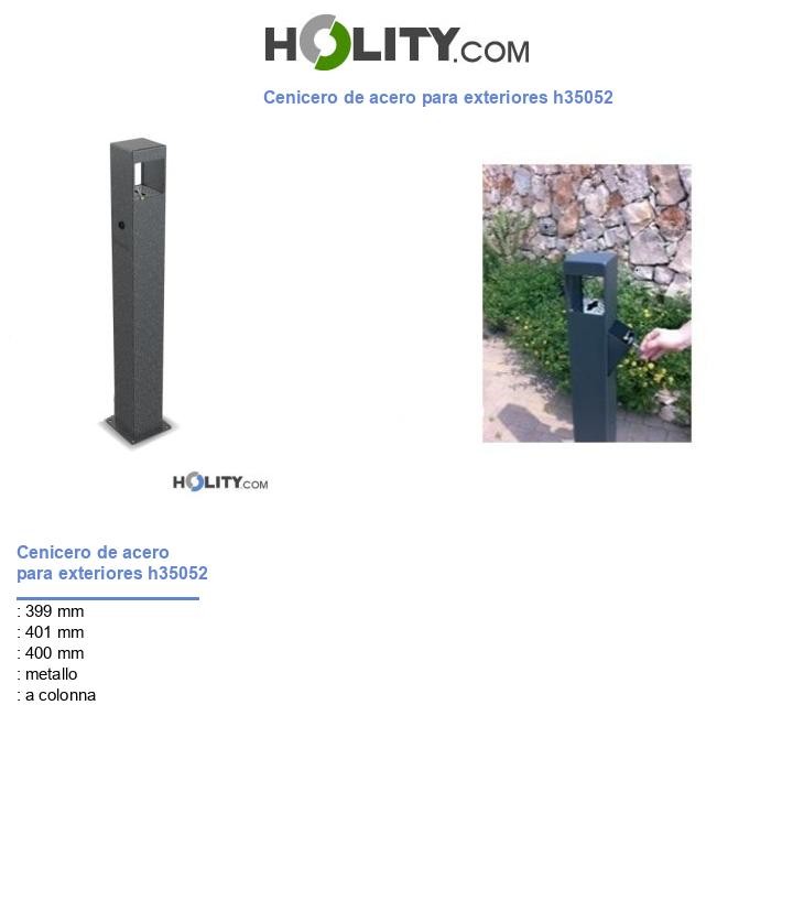 Cenicero de acero para exteriores h35052