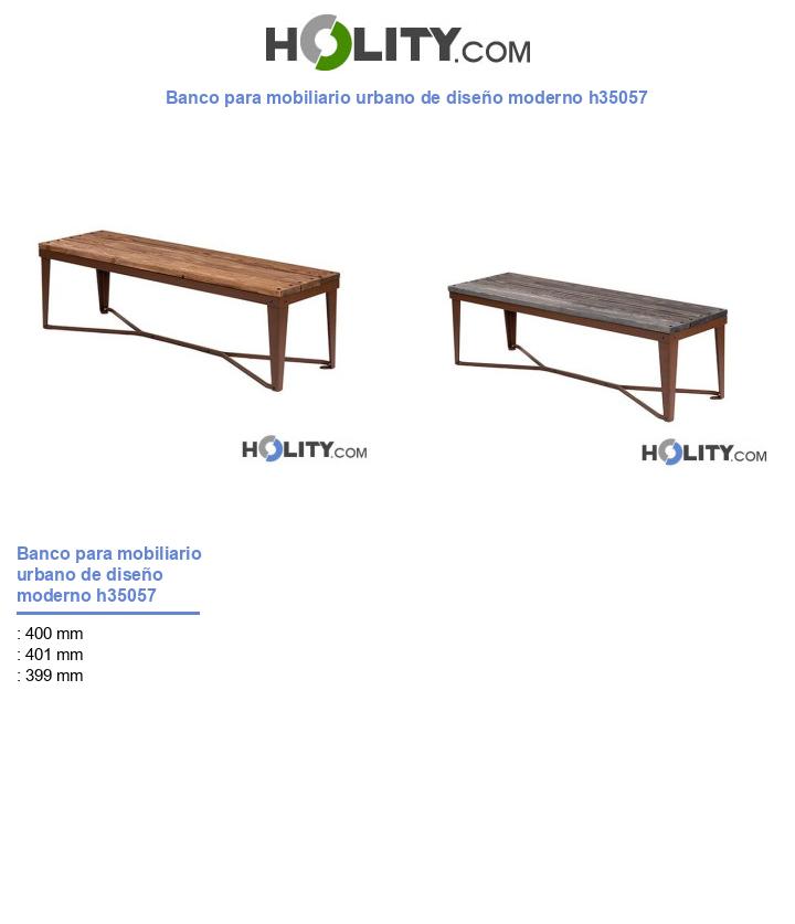 Banco para mobiliario urbano de diseño moderno h35057