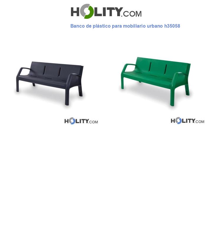 Banco de plástico para mobiliario urbano h35058