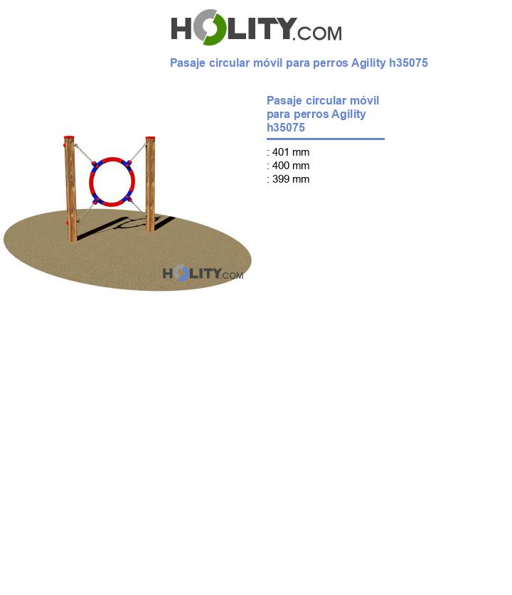 Pasaje circular móvil para perros Agility h35075