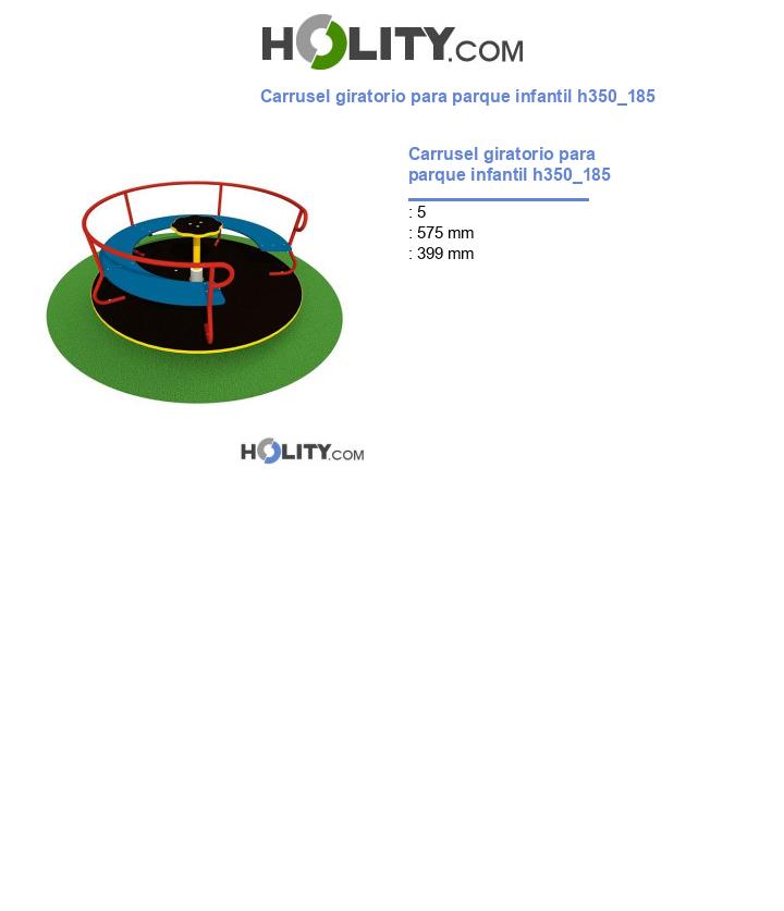 Carrusel giratorio para parque infantil h350_185