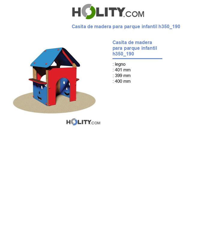 Casita de madera para parque infantil h350_190