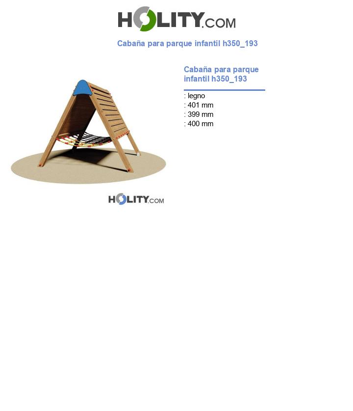 Cabaña para parque infantil h350_193