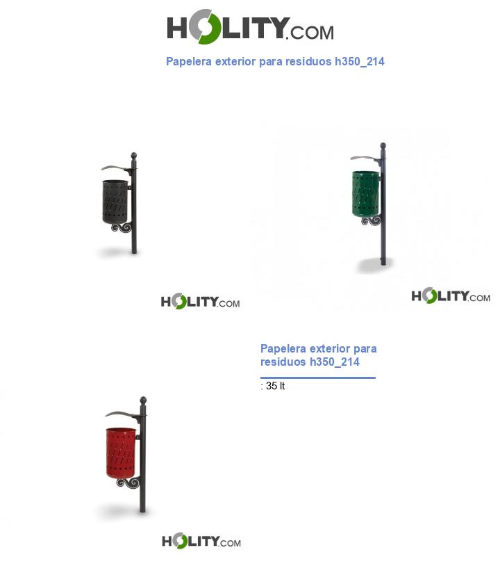 Papelera exterior para residuos h350_214