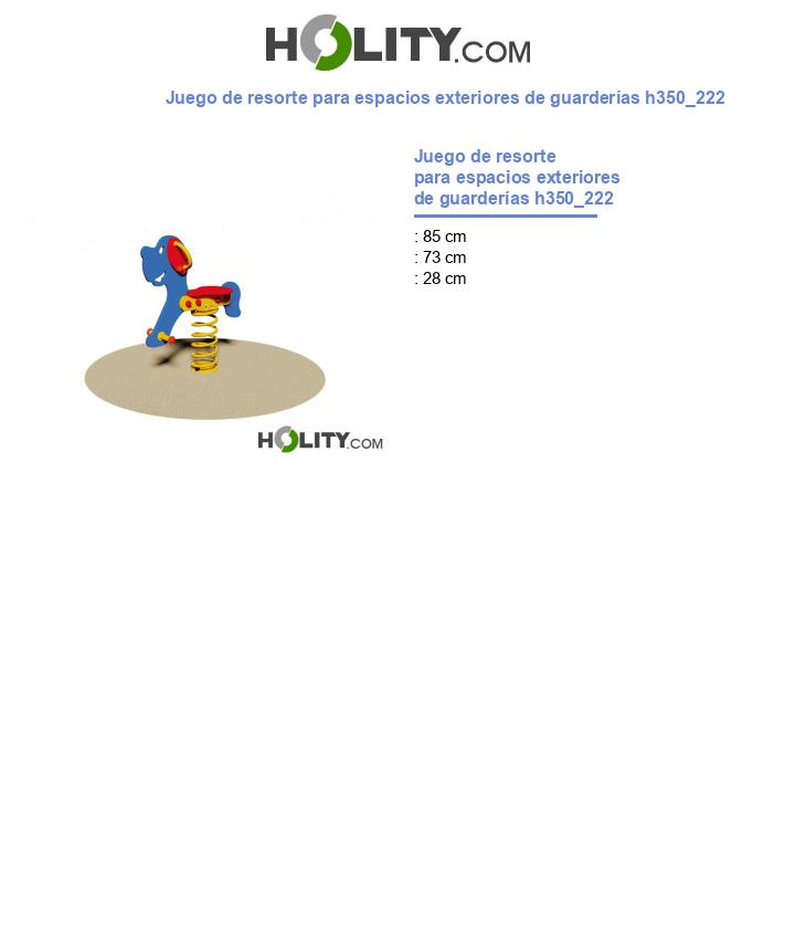 Juego de resorte para espacios exteriores de guarderías h350_222