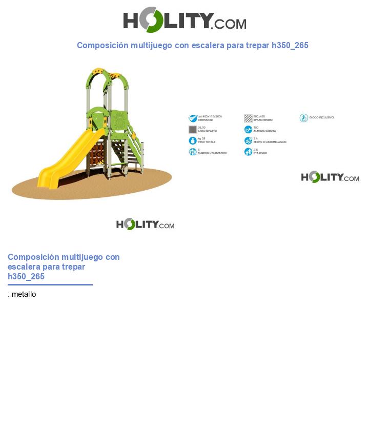 Composición multijuego con escalera para trepar h350_265