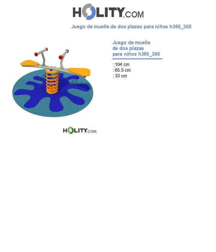 Juego de muelle de dos plazas para niños h350_305