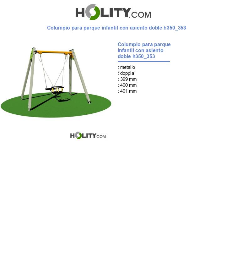 Columpio para parque infantil con asiento doble h350_353