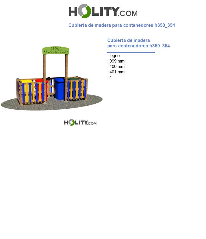 Cubierta de madera para contenedores h350_354