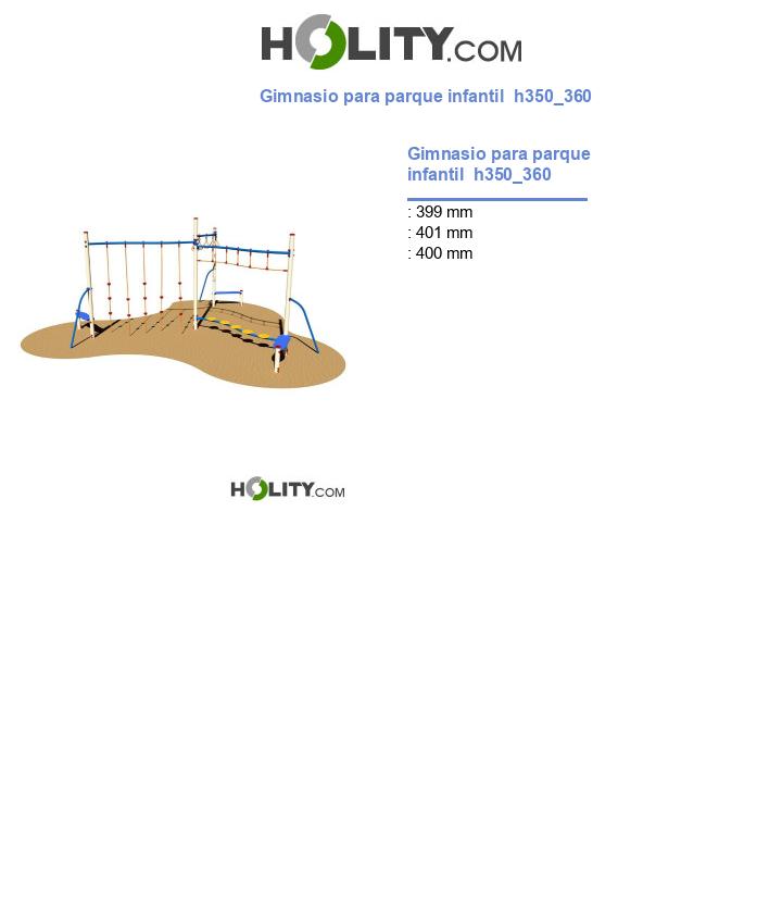 Gimnasio para parque infantil  h350_360