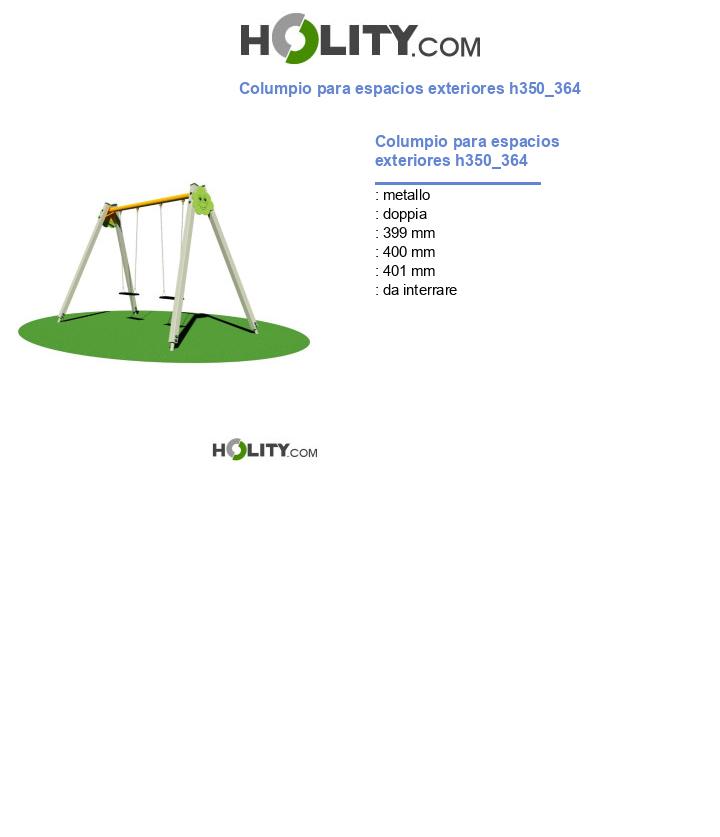 Columpio para espacios exteriores h350_364
