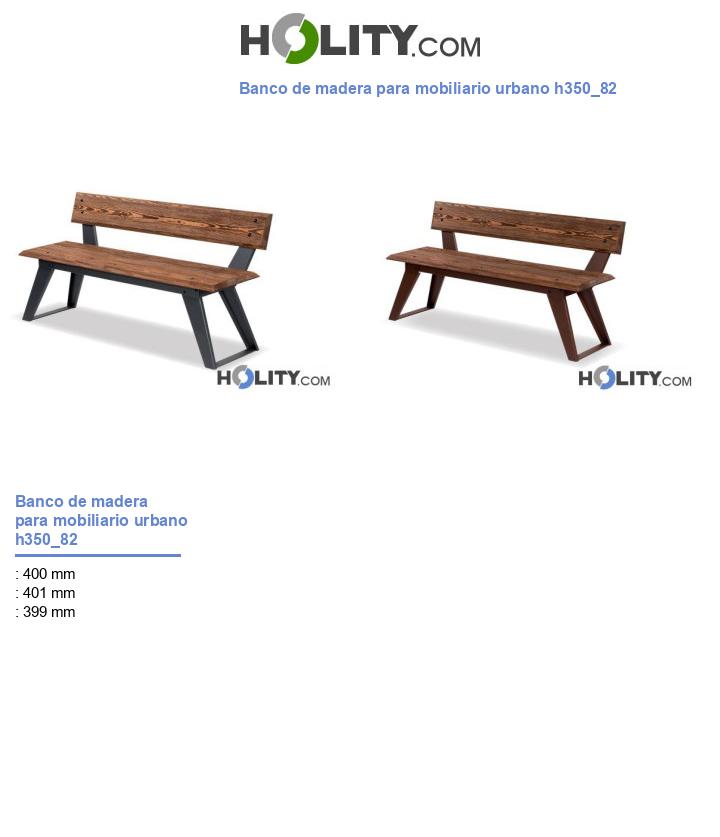 Banco de madera para mobiliario urbano h350_82