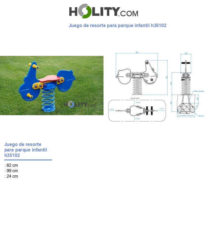 Juego de resorte para parque infantil h35102