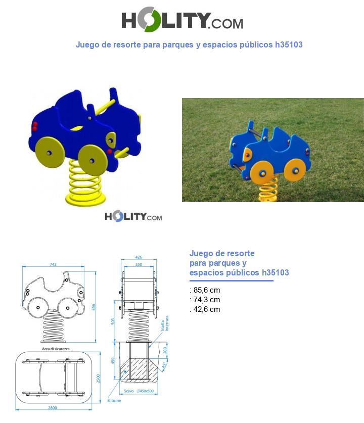 Juego de resorte para parques y espacios públicos h35103