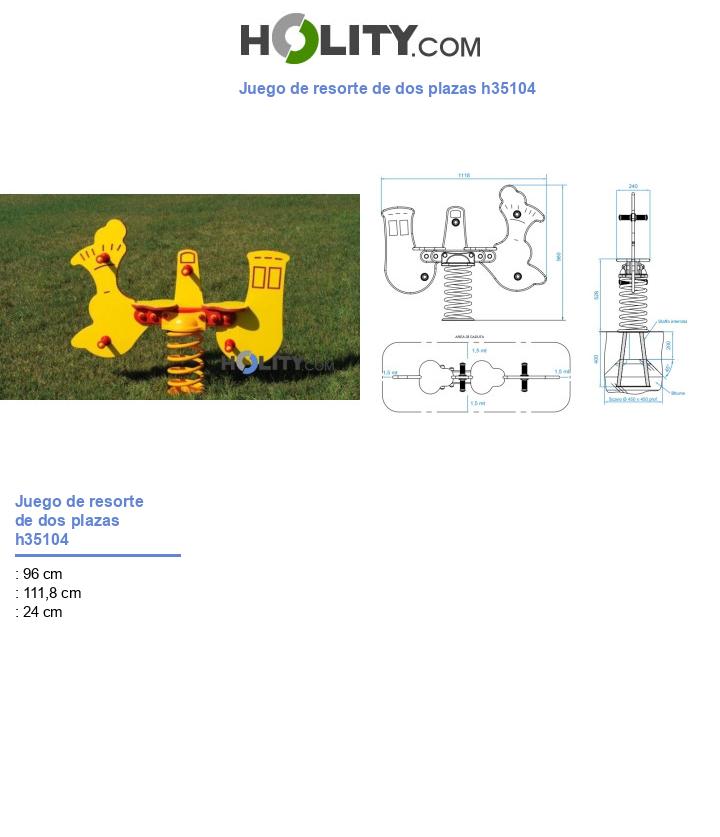 Juego de resorte de dos plazas h35104