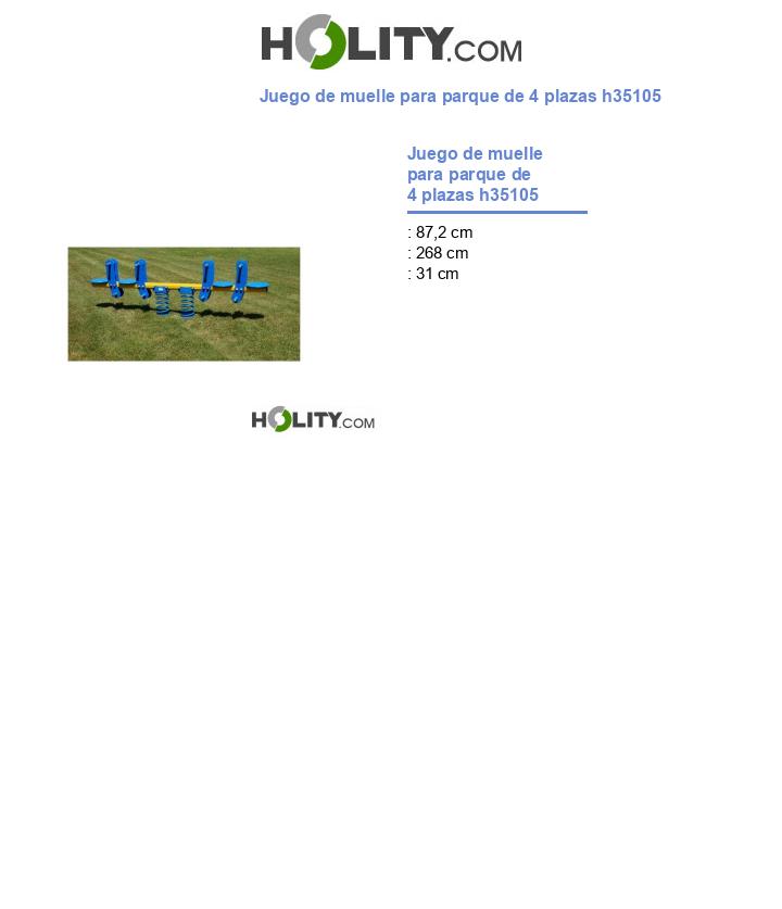 Juego de muelle para parque de 4 plazas h35105