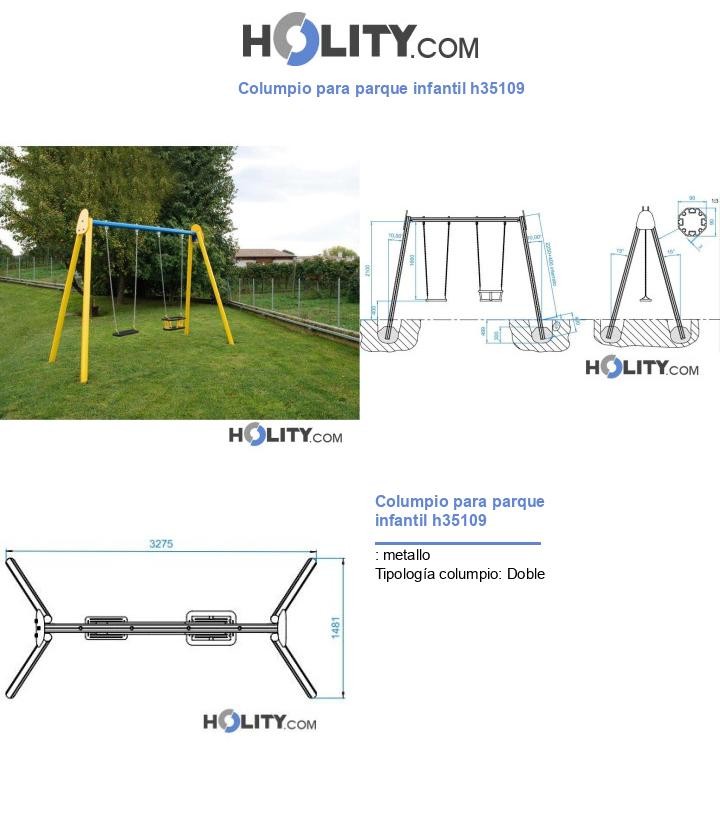 Columpio para parque infantil h35109
