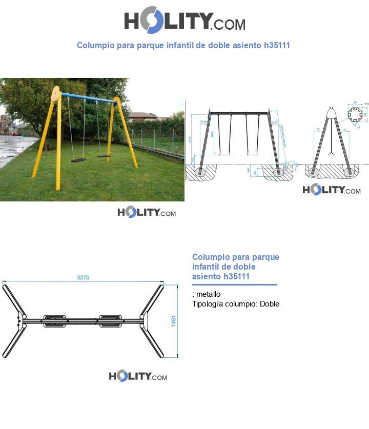 Columpio para parque infantil de doble asiento h35111