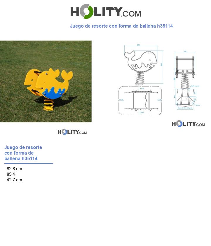 Juego de resorte con forma de ballena h35114