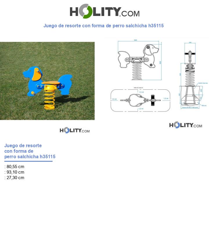 Juego de resorte con forma de perro salchicha h35115