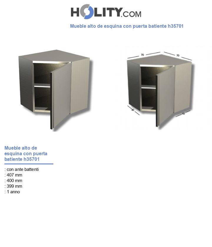 Mueble alto de esquina con puerta batiente h35701
