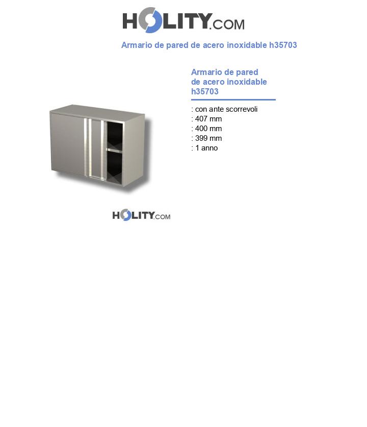 Armario de pared de acero inoxidable h35703