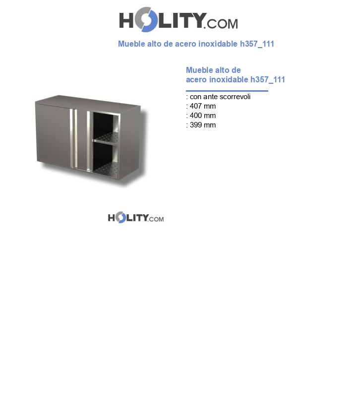 Mueble alto de acero inoxidable h357_111