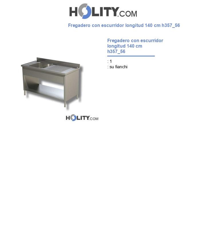 Fregadero con escurridor longitud 140 cm h357_56
