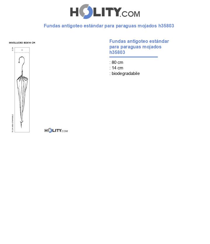 Fundas antigoteo estándar para paraguas mojados h35803