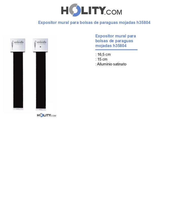 Expositor mural para bolsas de paraguas mojadas h35804