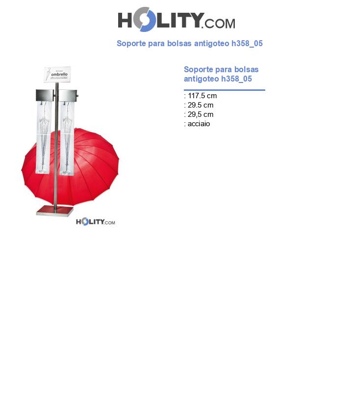 Soporte para bolsas antigoteo h358_05