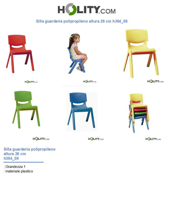 Silla guardería polipropileno altura 26 cm h364_08