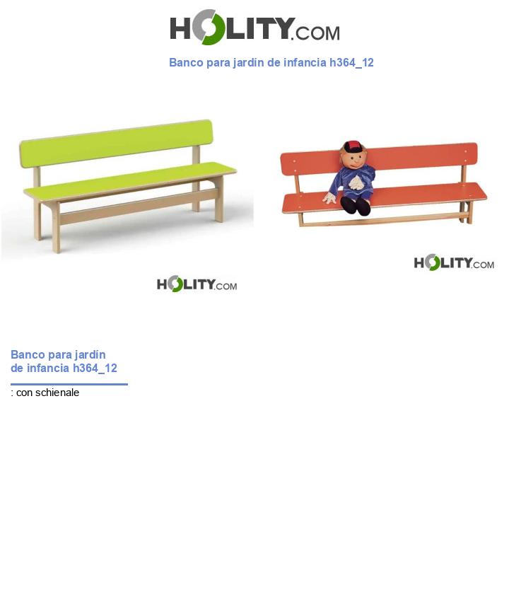Banco para jardín de infancia h364_12