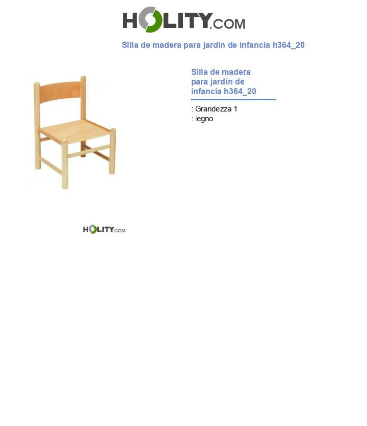 Silla de madera para jardín de infancia h364_20
